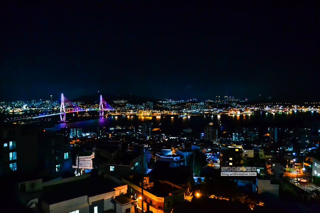 釜山港大橋,釜山夜景,釜山夜景咖啡館,廣安大橋夜景,sinki咖啡