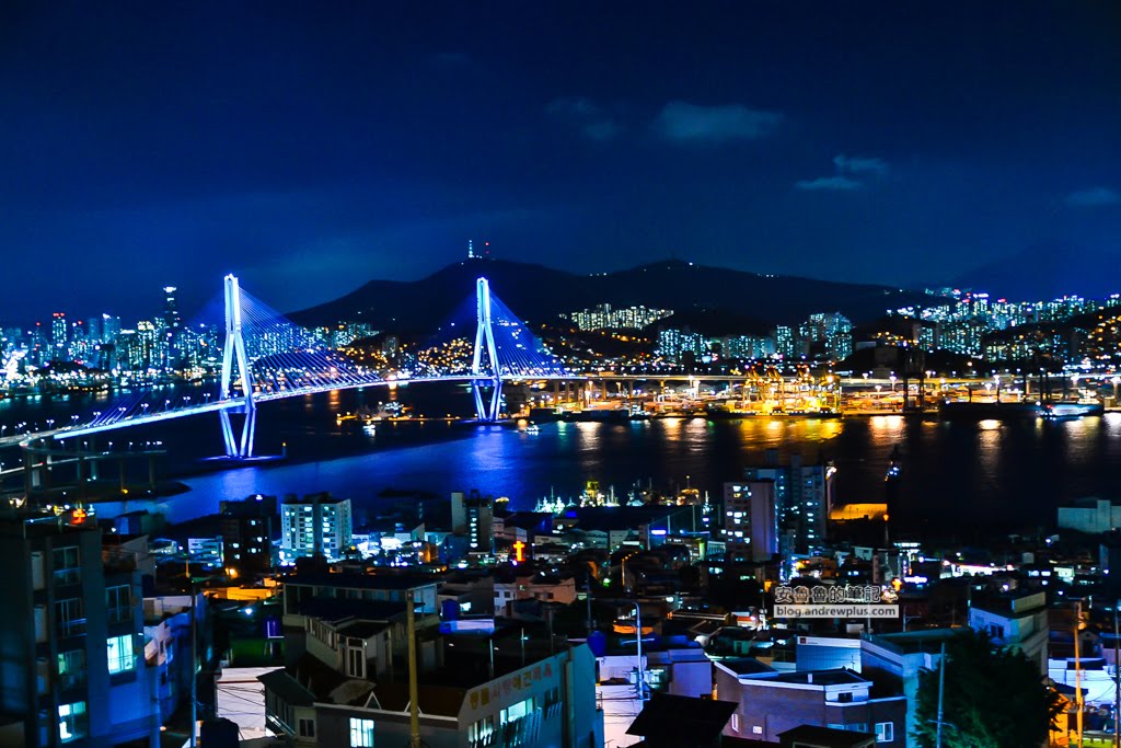 釜山港大橋,釜山夜景,釜山夜景咖啡館,廣安大橋夜景,sinki咖啡