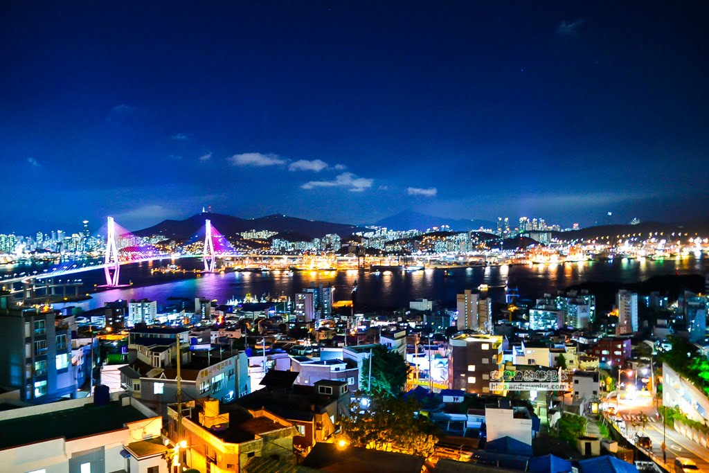 釜山港大橋,釜山夜景,釜山夜景咖啡館,廣安大橋夜景,sinki咖啡