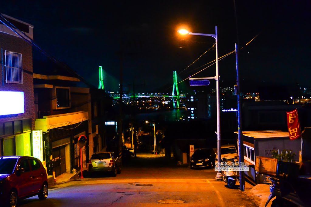 釜山港大橋,釜山夜景,釜山夜景咖啡館,廣安大橋夜景,sinki咖啡