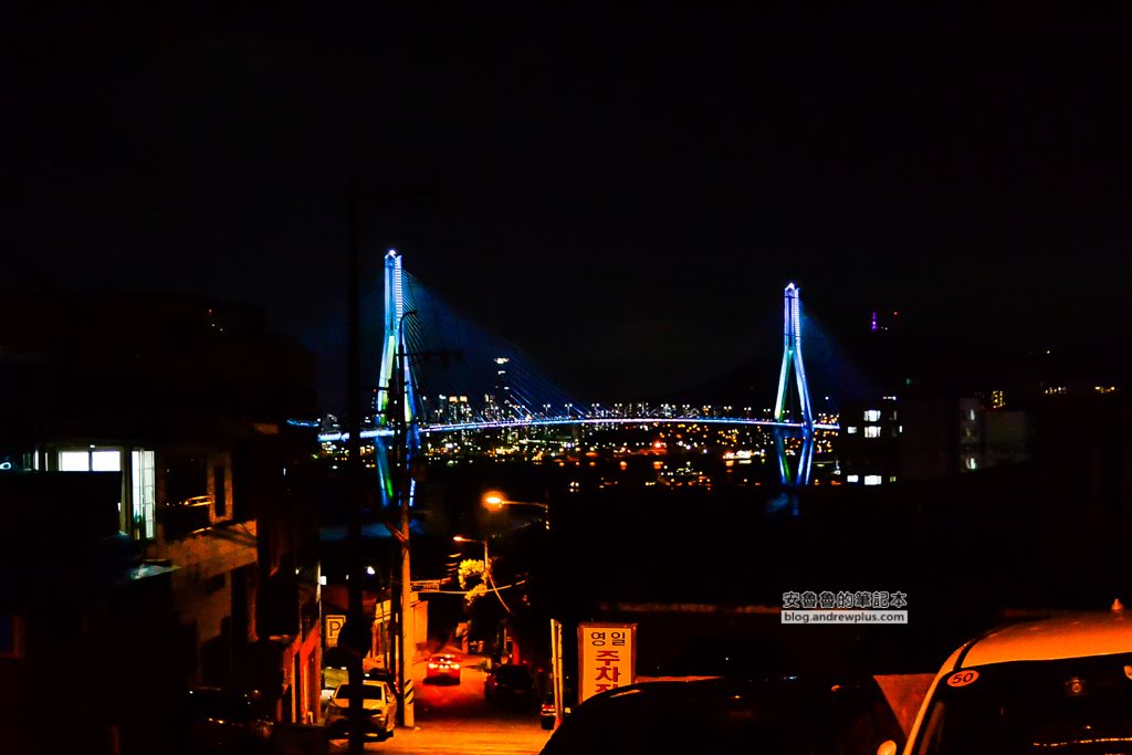 釜山港大橋,釜山夜景,釜山夜景咖啡館,廣安大橋夜景,sinki咖啡
