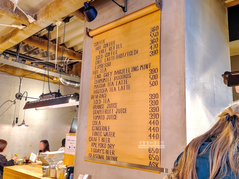 egg baby菜單,東京美食,上野咖啡館