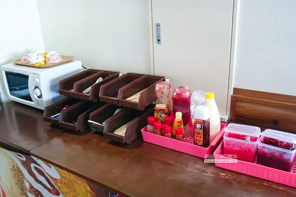 豬苗代滑雪場 餐廳, 醬料、餐具自取