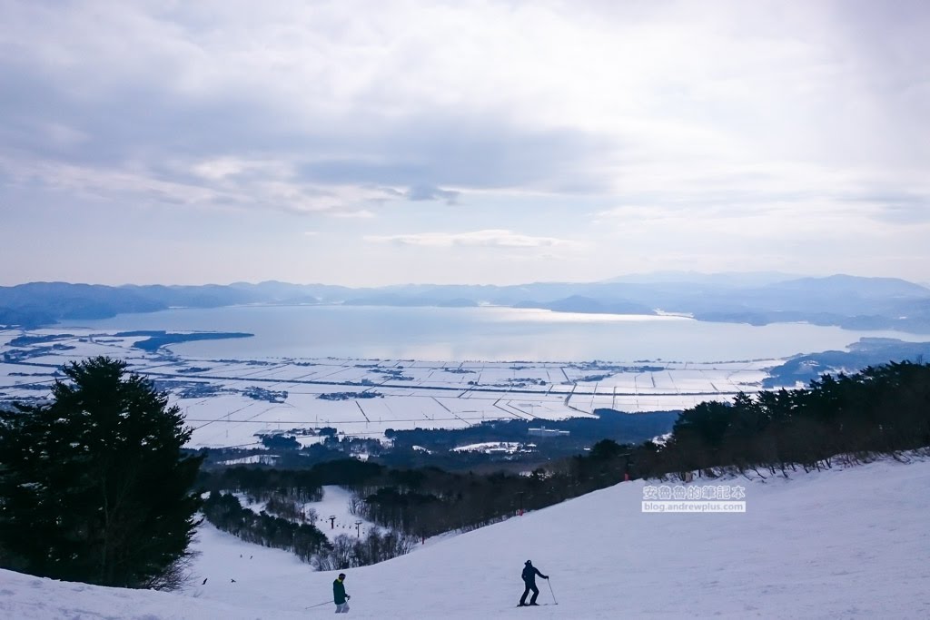 豬苗代滑雪場 滑雪道, 豬苗代湖風景
