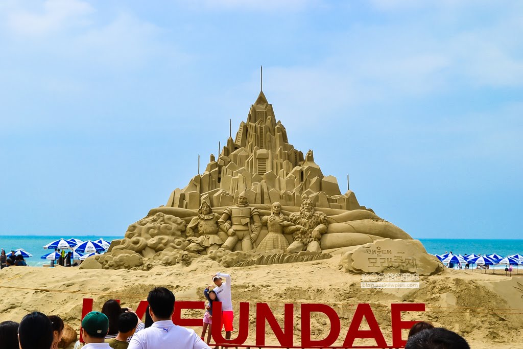 韓國釜山景點,海雲台海灘,釜山必玩景點,海雲台沙雕節,海雲台海水浴場