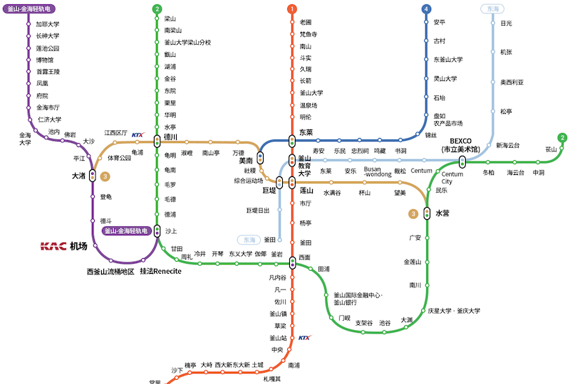 busan subwaymap 釜山地鐵圖 -