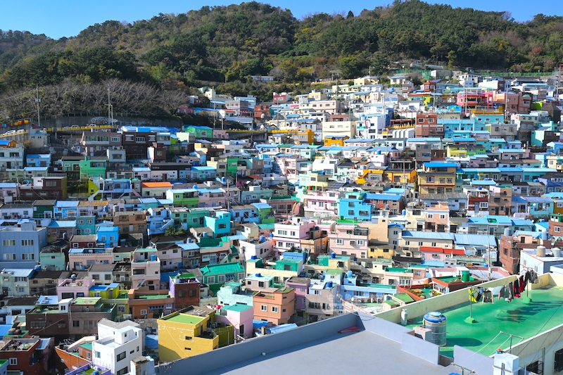 甘川咖啡廳 coffee it house, 鳥瞰整個彩虹積木村