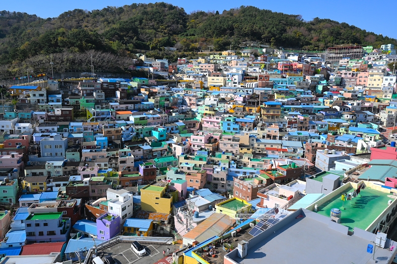 釜山咖啡廳 coffee it house, 鳥瞰甘川洞文化村