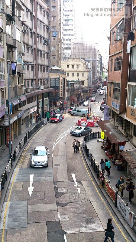 中環半山扶手電梯,俯拍香港特色街道