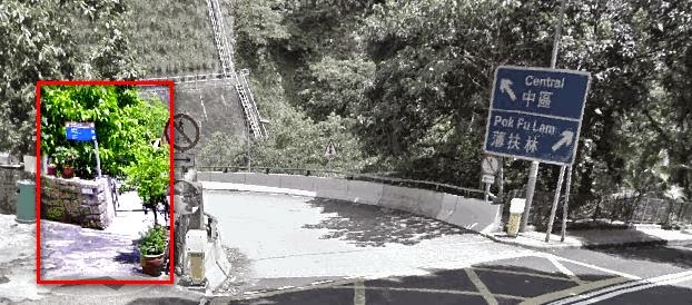 中環半山扶手電梯,自然步道的指引告示
